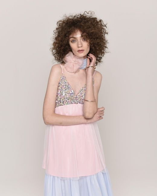 NEVA Blue Nerissa Sequin Tulle Occasion Maxi Dress