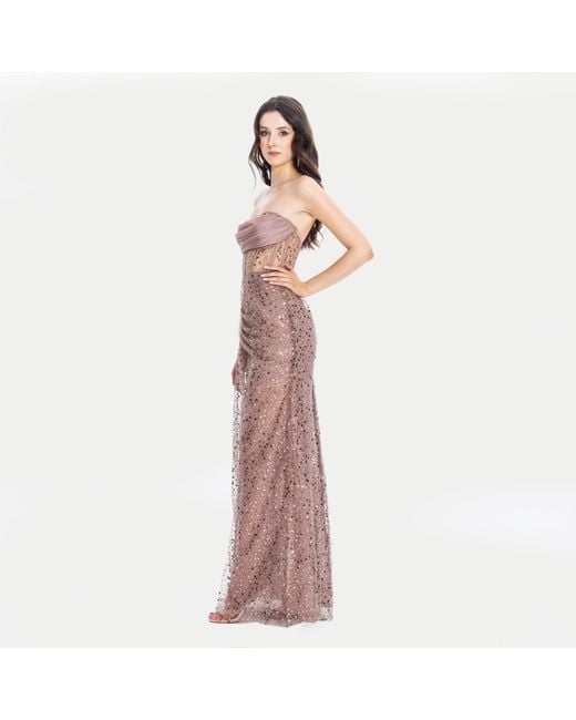 Angelika Jozefczyk Purple Corsete Evening Gown Stella