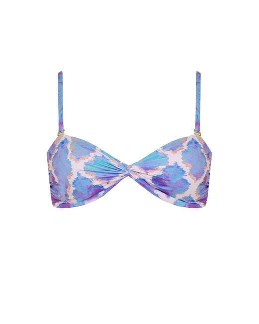 Sophia Alexia Blue Orchid Paradise Bora Bora Twist Bandeau Bikini Top