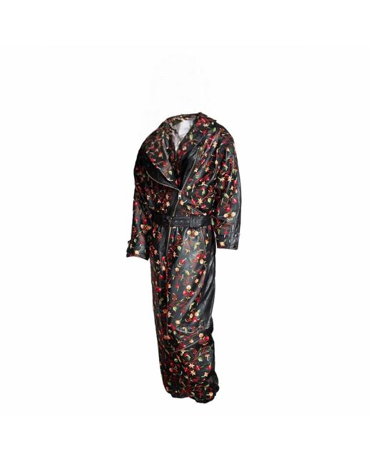 Zasta Studio Black The Athena Italian Leather Embroidered Jumpsuit