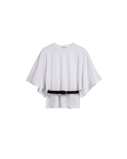 Nocturne White Belted Oversized T-Shirt