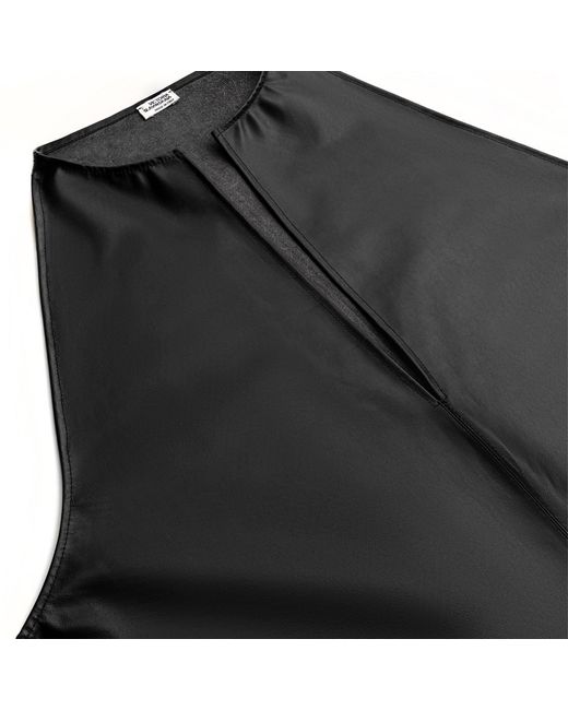 Victoria Slavinskaia Black Leather Halterneck Dress