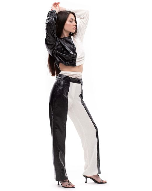 Maison Bogomil Black Split Motion – Cropped Top