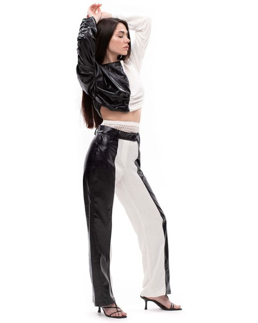 Maison Bogomil Black Split Motion – Cropped Top