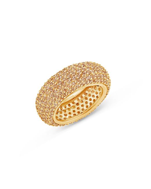 SALLY SKOUFIS Metallic Belief Ring With Made Champagne Diamonds