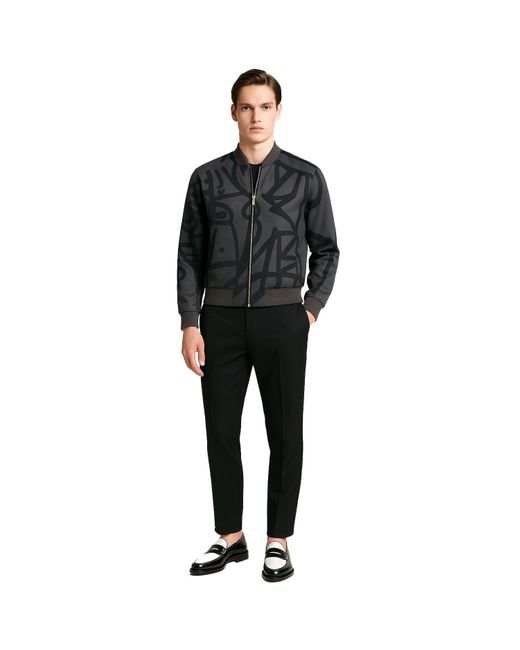 Freak Vault Gray Urban Cipher Bomber Jacket for men