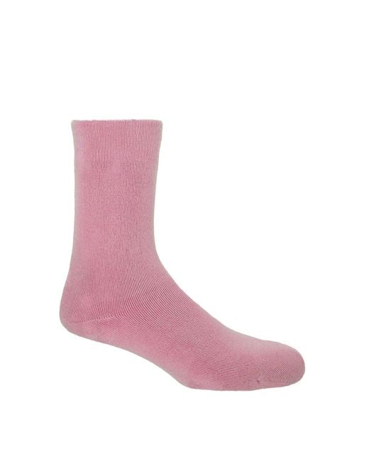 Peper Harow - Made in England Pink Plain Bed Socks – for men