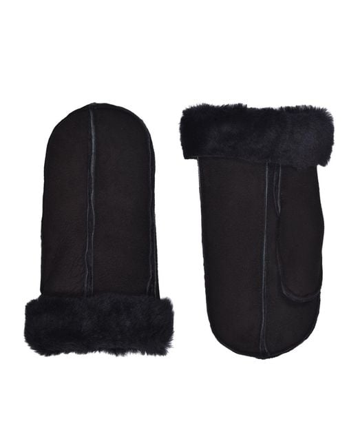 Owen Barry Black Sheepskin Split Mitten