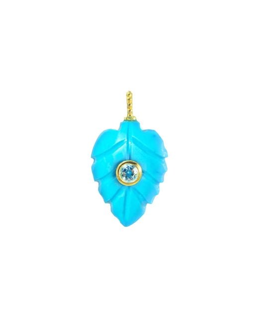 KAMARIA Blue Howlite Gemstone Pendant With Topaz