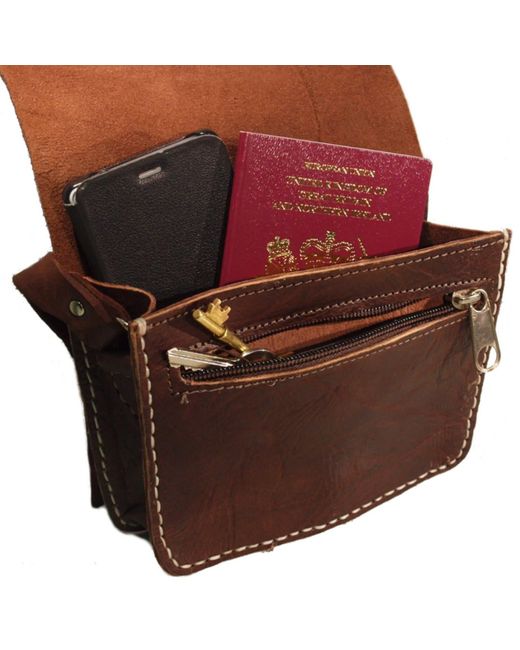 Berber Leather Brown The Temara Square Saddle Bag