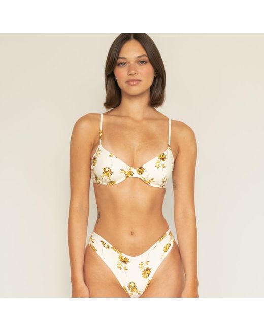 Montce Natural Gold Filigree Dainty Bikini Top