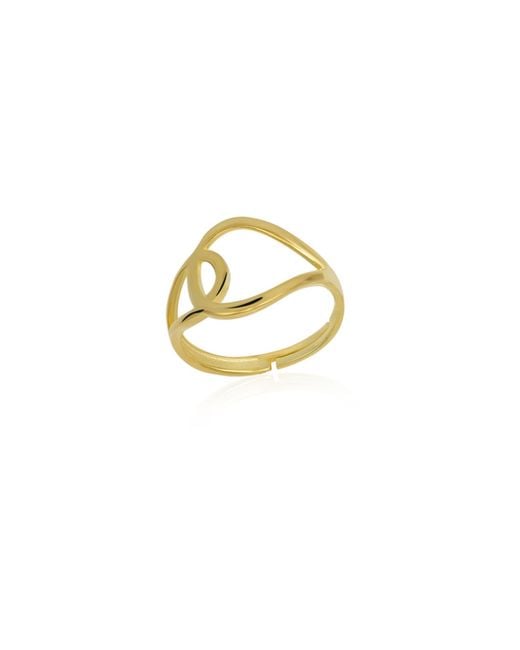 Spero London Metallic Intercepting Circles Sterling Statement Signature Ring
