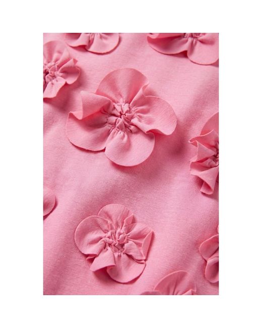 Modenaire Pink Floral Appliqué Mini Dress