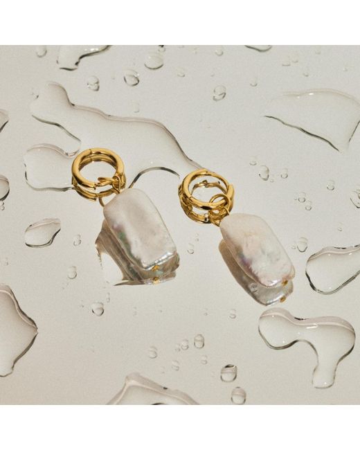 Lait & Lune Metallic Beliz Pearl Earrings