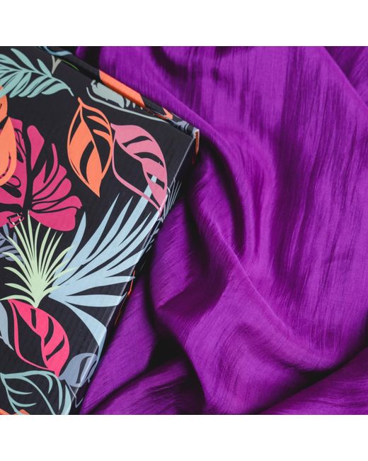 Silk and Bears Purple Royal Silk Scarf – Hand-Dyed Mulberry Silk, Eid & Evening Wrap