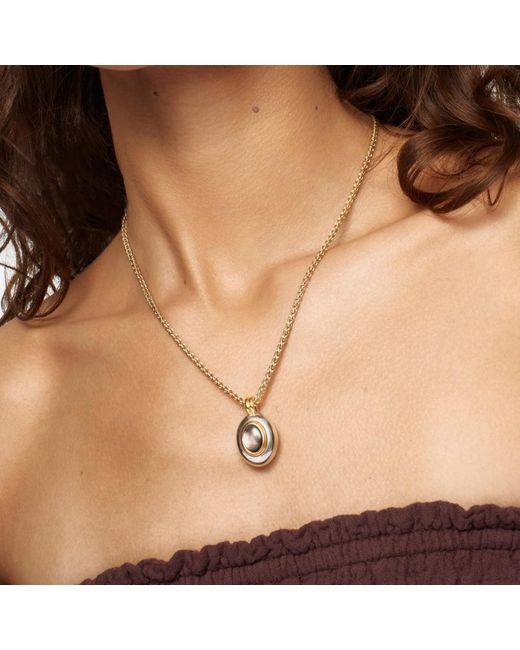 Stone Fruit Metallic Core Necklace