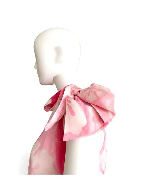 Nyny Ryke Pink Wilma Sh, One-Shoulder Midi Dress Floral Cotton Summer Dress