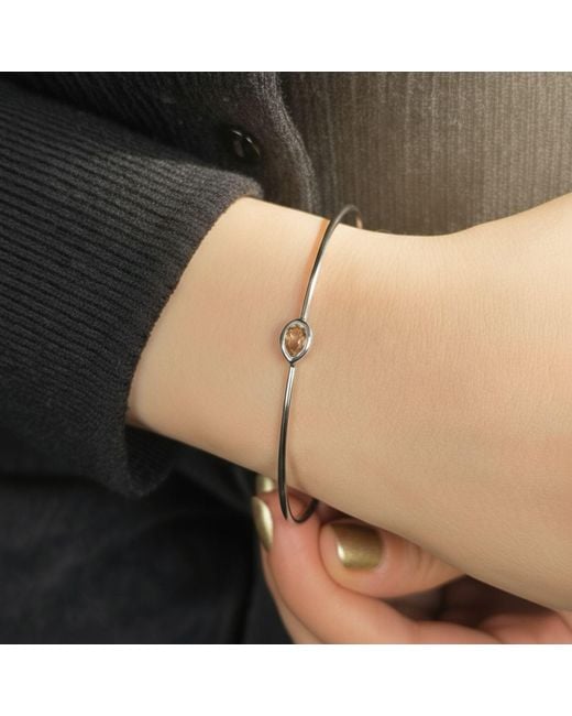 Harfi Metallic Alexandrite June Birthstone Sterling Bangle