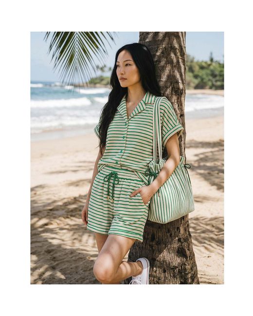 Nooki Design Green Deckchair Towelling Tote