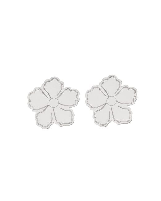 Silver Moon White Sterling Earrings – Petals