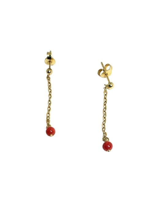 Tg-Jewellery by Tamara Gervasio Metallic Solid Mediterranean Coral Dangle Earrings – Handmade