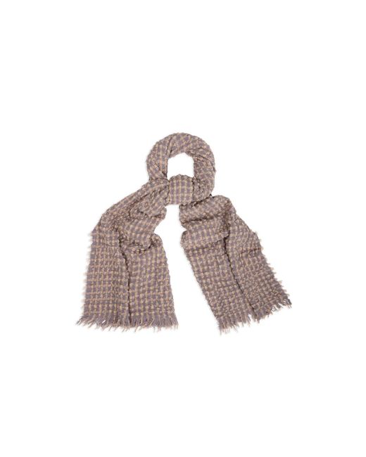 Saachi Gray Crinkle Plaid Scarf