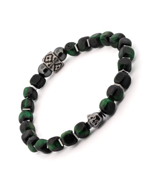 Ebru Jewelry Black Tiger's Eye Buddha Bracelet for men