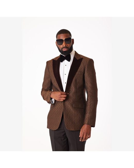 Mens peak lapel blazer store