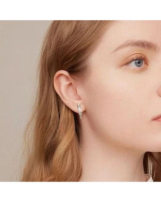 Angel Barocco Metallic Serpent Sparkle Hoop Earrings – & Vermeil