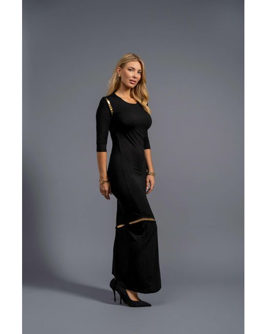 Esther Saadia Black Aurora Slit Maxi