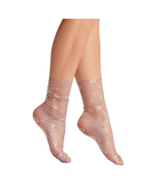 HIGH HEEL JUNGLE by KATHRYN EISMAN Multicolor Hologram Daphne Sock