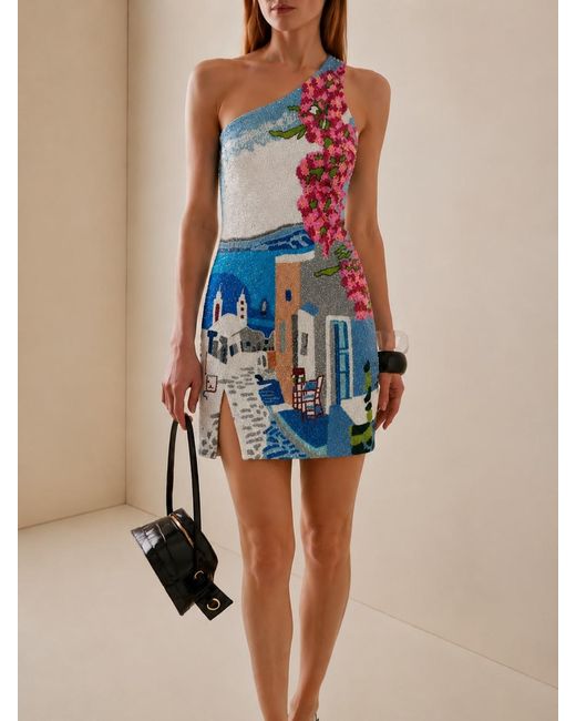 Labelfiora Blue Santorini Escape Dress