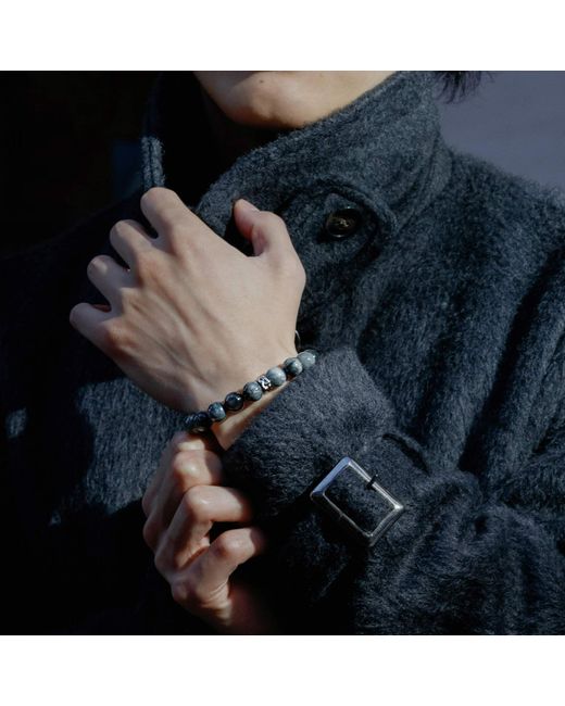 AWNL Metallic Hawk Eye Macrame Bracelet for men