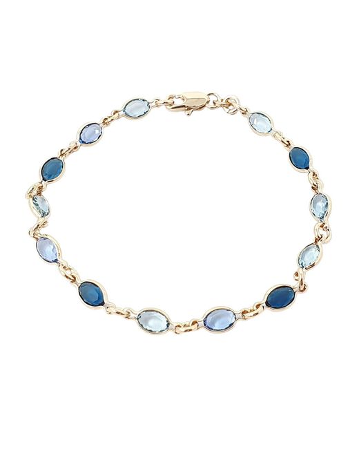 Harfi Metallic Crystal Multi Gemstone Plated Bracelet