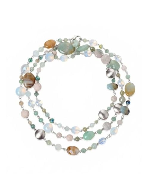 Jaredjamin Metallic Nerissa Gemstone Convertible Strand