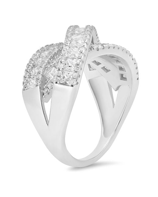 Kylie Harper Metallic Sterling Crossover Highway Statement Ring