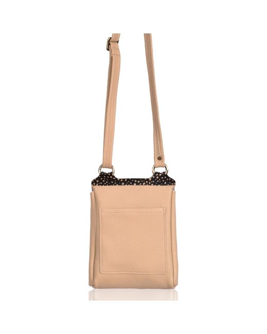 Owen Barry Black Neutrals Cowhide Crossbody Pearl Drop Barley