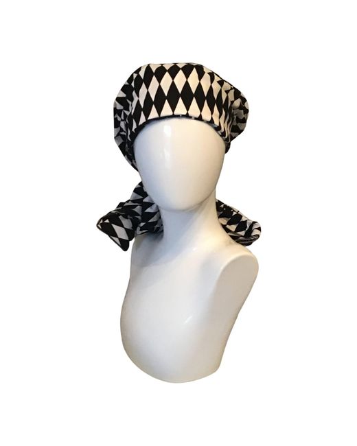 Romer Millinery Black Twisturban Turban & Diamond Pattern