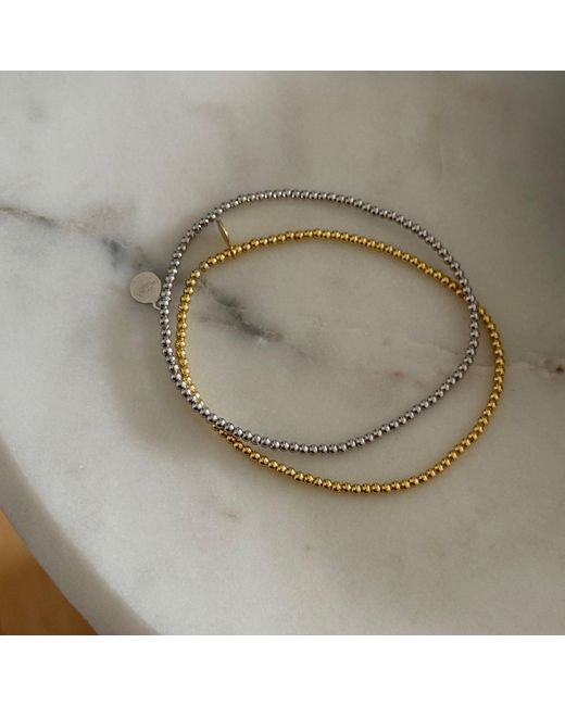 Nazzar Metallic Mini Beaded Stretch Bracelet