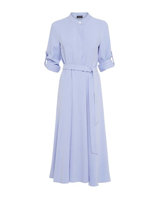 James Lakeland Blue Roll Sleeve Midi Dress Lilac