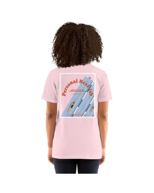 Anchor and Crew Pink Cotton Personal Best-Ish Swimming League Organic Cotton T-Shirt