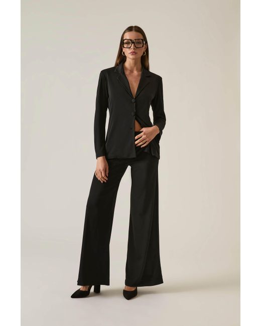 James Lakeland Black Wide-Leg Trousers