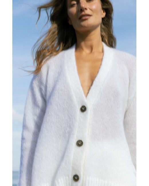 SALANIDA White Melody Mohair Cardigan
