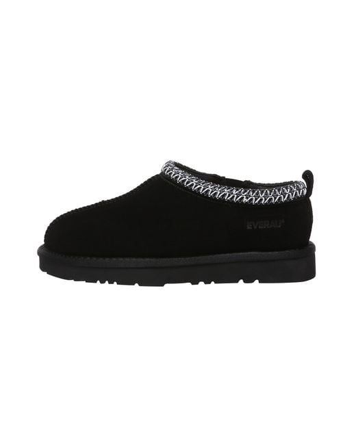 EverAu Australia Black Wigeon Leather Slippers