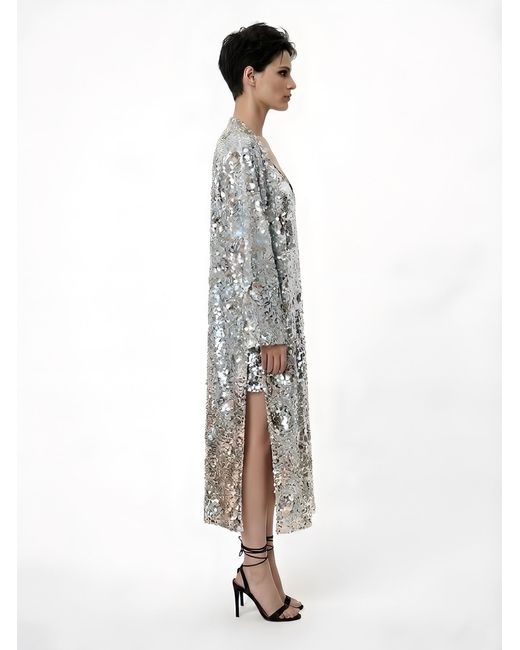 Any Old Iron Multicolor Petal To The Metal Sequin Short Dress
