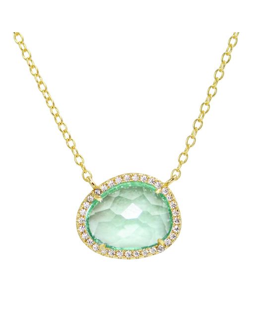 KAMARIA Metallic Kokoto Lab Created Gemstone Necklace