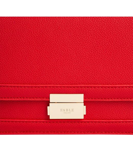 Fable England Red Kate Foldover Bag