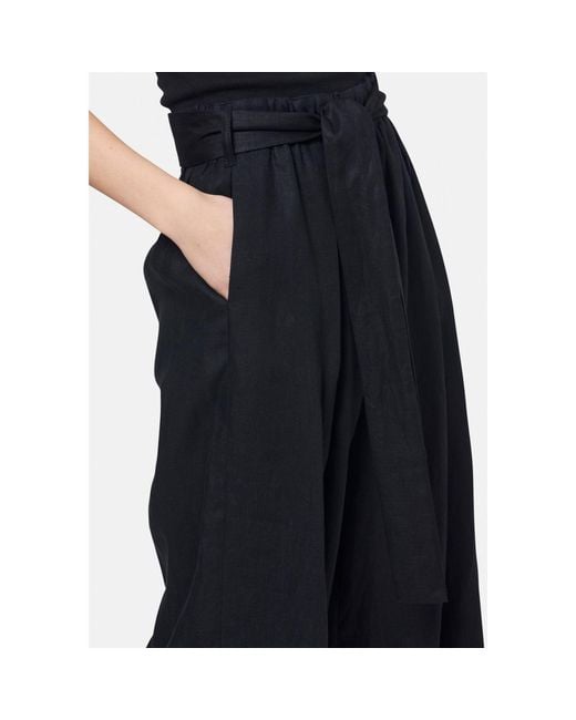 Helen Mcalinden Blue Hepburn Linen Wide Leg Trouser