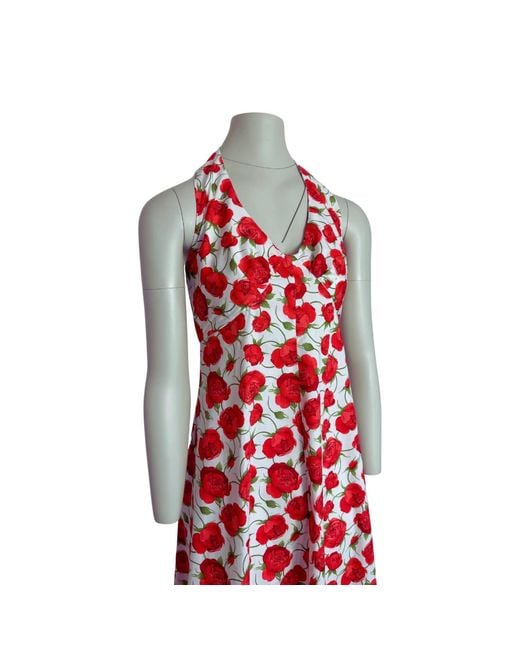 Couture to Your Door Red Rose Vintage Maxi Summer Dress