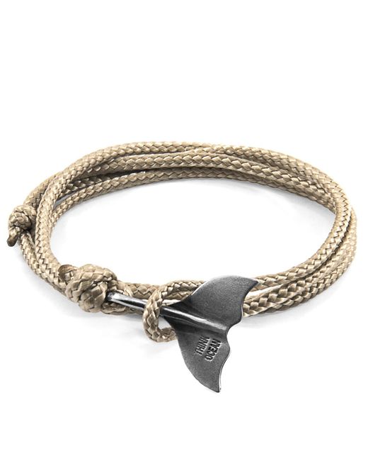 Anchor and Crew Metallic Recycled Rope Whale Bracelet